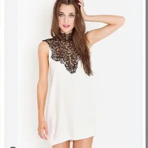 Audrey 3+1 Dresses | Nasty Gal Halter White and Black Tied Crochet Dress Szs | Color: Black/White | Size: S | Gnidssej's Closet
